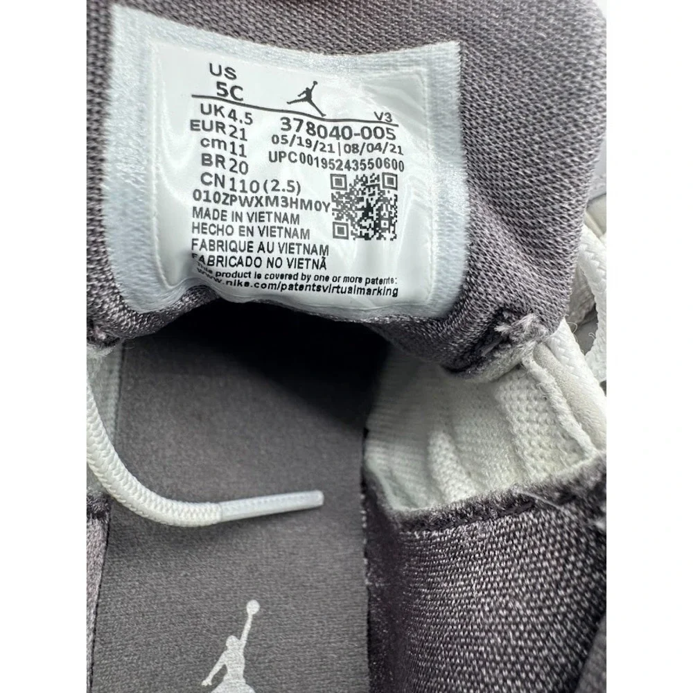 Nike Air Jordan 11 Retro Little Flex TD Cool Grey White 378040-005 Toddler 5C